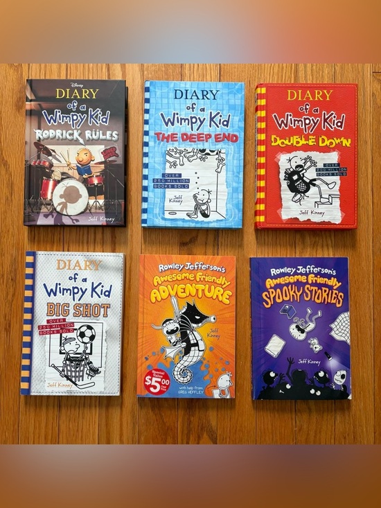 Diary Of A Wimpy Kid Other - Amulet Books Diary of a Wimpy Kid Jeff Kinney Hardcover Paperback 6 Book Lot